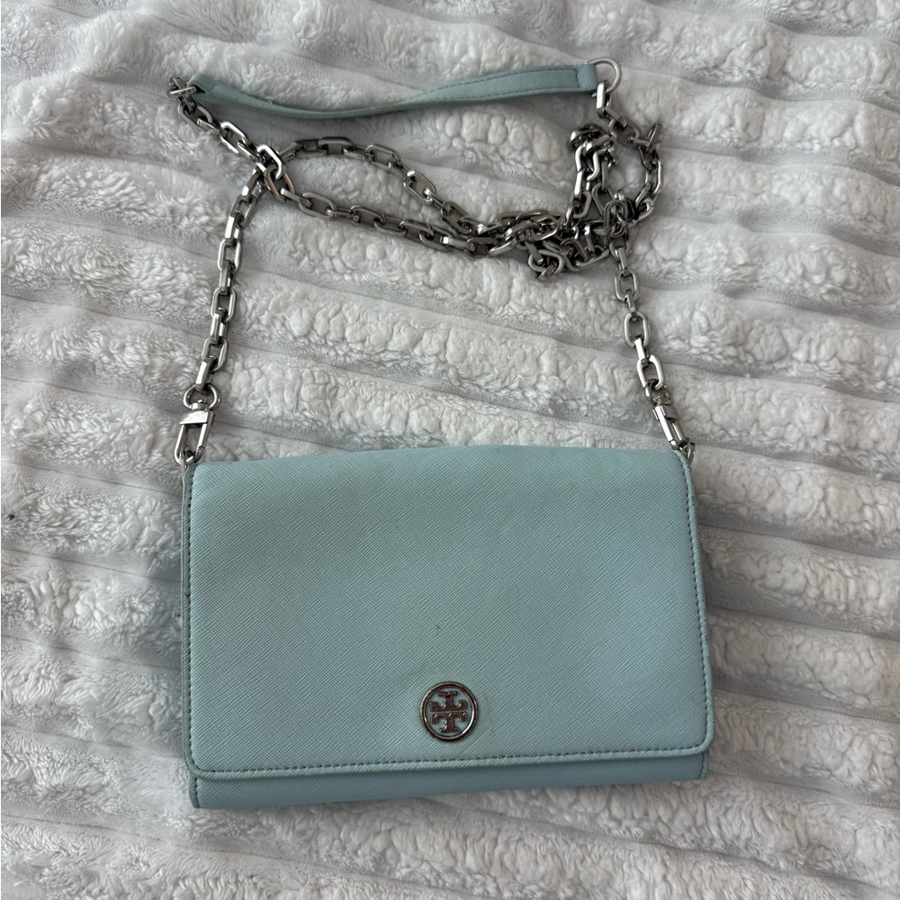 Tory Burch Sky Blue Robinson Crossbody Bag